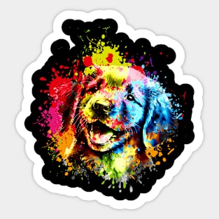 Golden watercolor Sticker